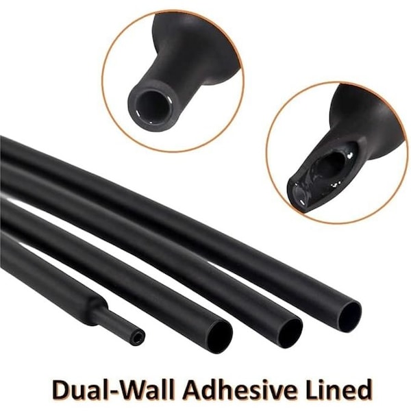 3:1 Heat Shrink Tubing, Dual Wall Adhesive Lined Polyolefin, 1'' Inside Dia, 4' Long Stick, BLUE